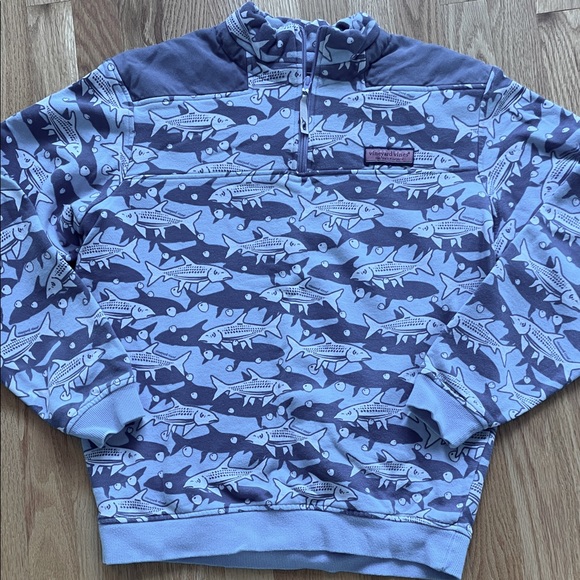 Vineyard Vines FISH quarter zip Shep Shirt - Picture 7 of 7